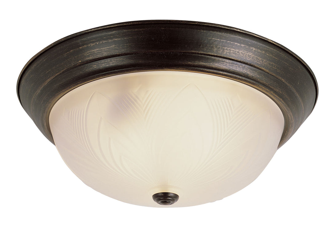 Del Mar Three Light Flushmount in Rubbed Oil Bronze - available from The Lighting Shoppe, trusted by Canadian homeowners
