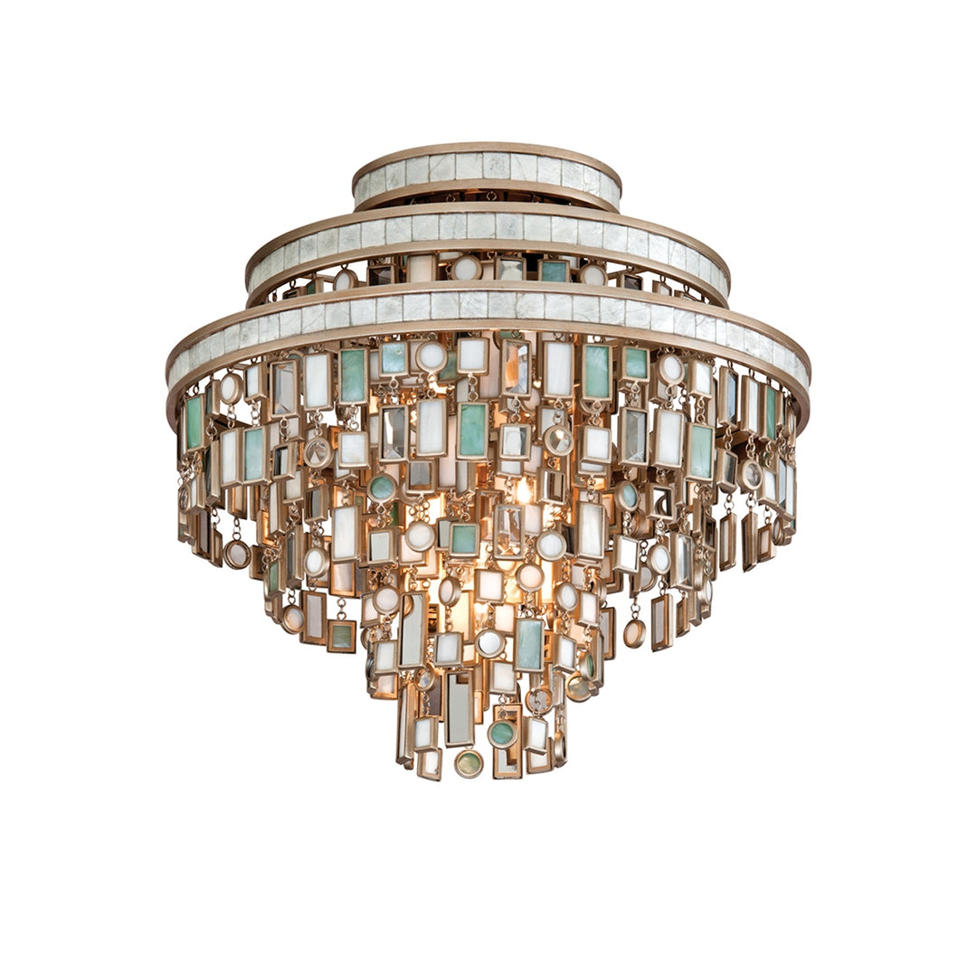 Corbett Lighting Canada - 142-33-CPL - Three Light Semi Flush Mount - Dolcetti - Champagne Leaf