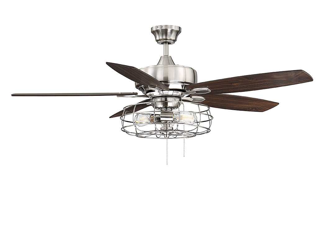 Meridian - M2016BP - 52" Ceiling Fan - Wind Star - Brushed Pewter