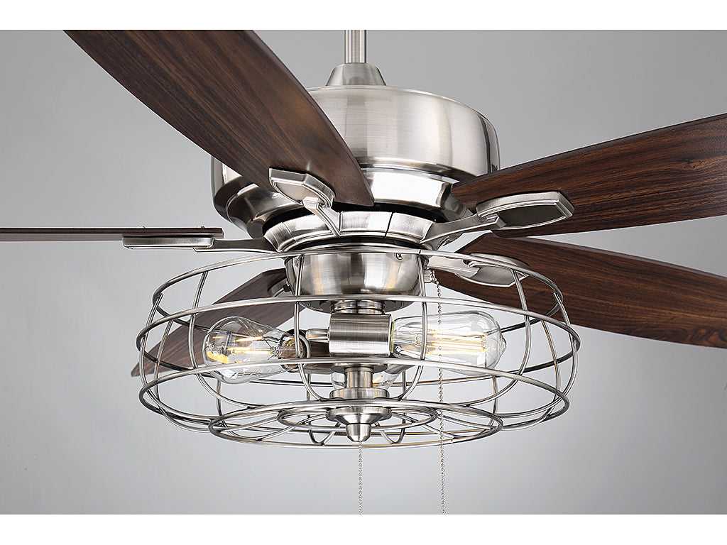 Meridian - M2016BP - 52" Ceiling Fan - Wind Star - Brushed Pewter