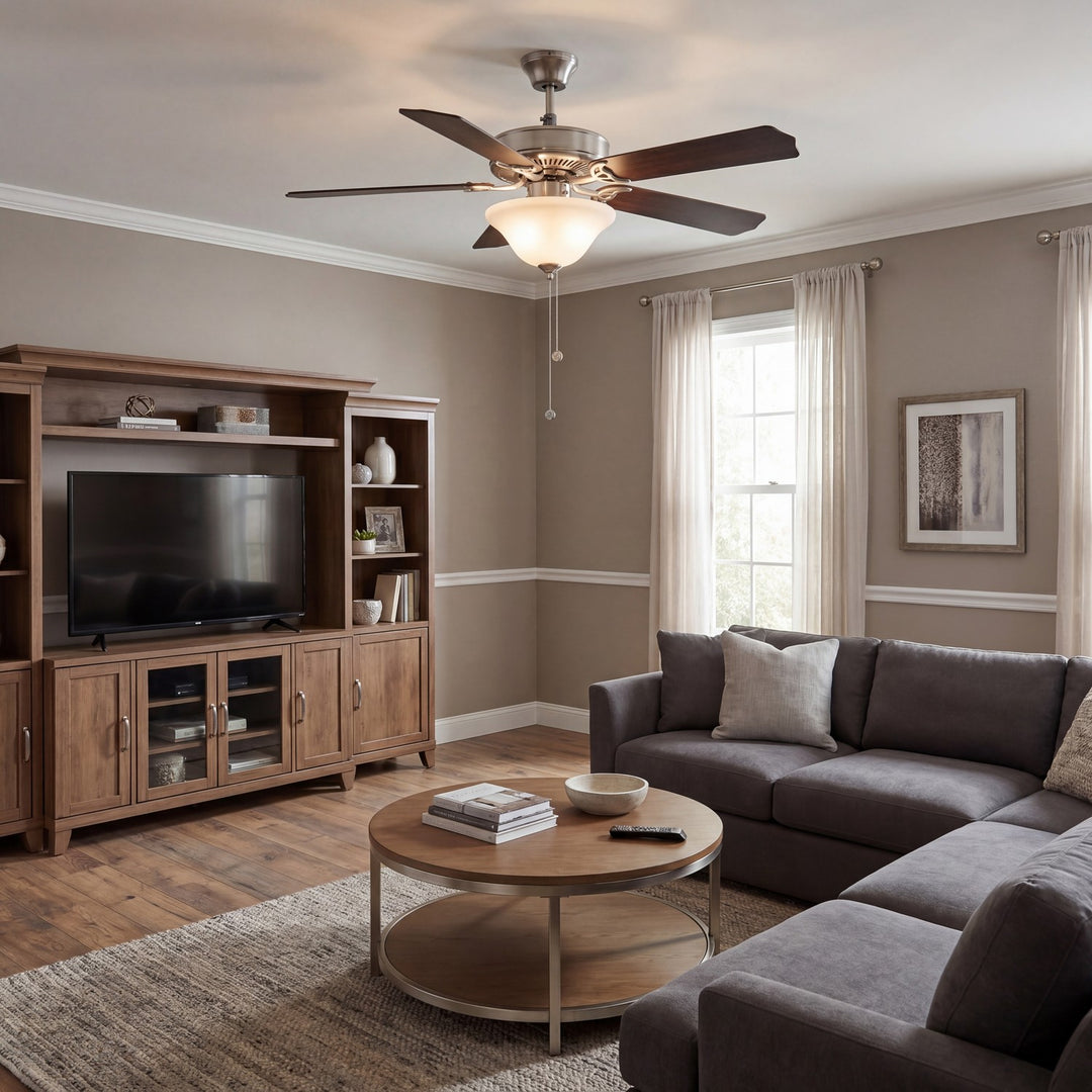 Meridian - M2018BNRV - 52" Ceiling Fan - First Value - Brushed Nickel