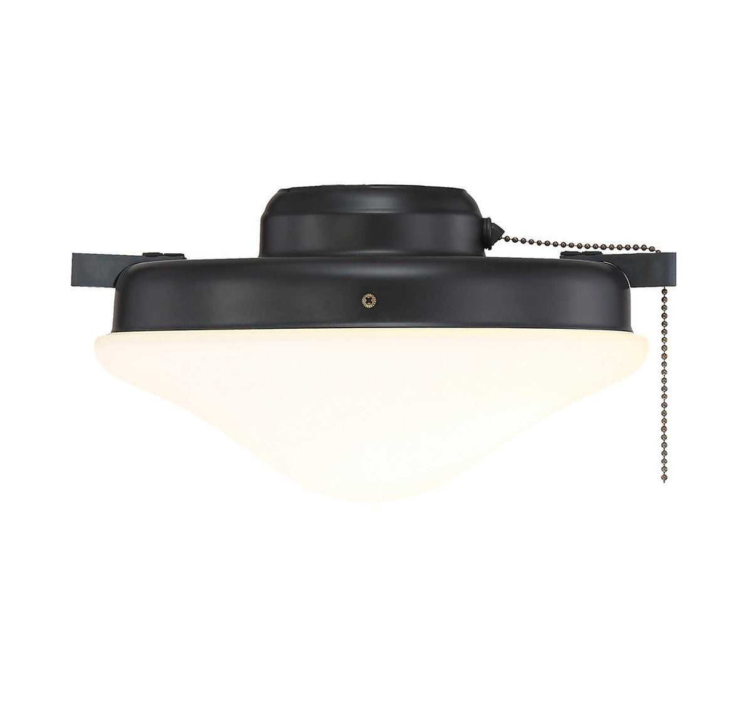 Meridian - M2027MBK - Two Light Fan Light Kit - Crimson - Matte Black