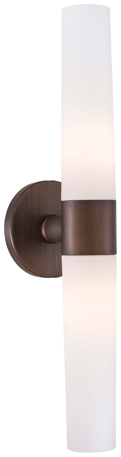 Saber Two Light Bath in Painted Copper Bronze Patina - available from The Lighting Shoppe, trusted by Canadian homeowners