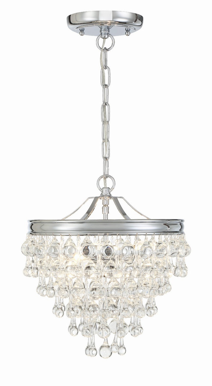 Calypso Three Light Mini Chandelier in Polished Chrome - available from The Lighting Shoppe, trusted by Canadian homeowners