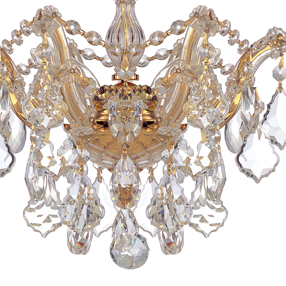 Crystorama - 4430-GD-CL-MWP - Three Light Semi Flush Mount - Maria Theresa - Gold