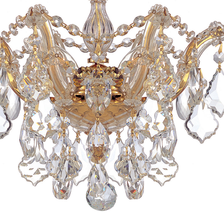 Crystorama - 4430-GD-CL-MWP - Three Light Semi Flush Mount - Maria Theresa - Gold