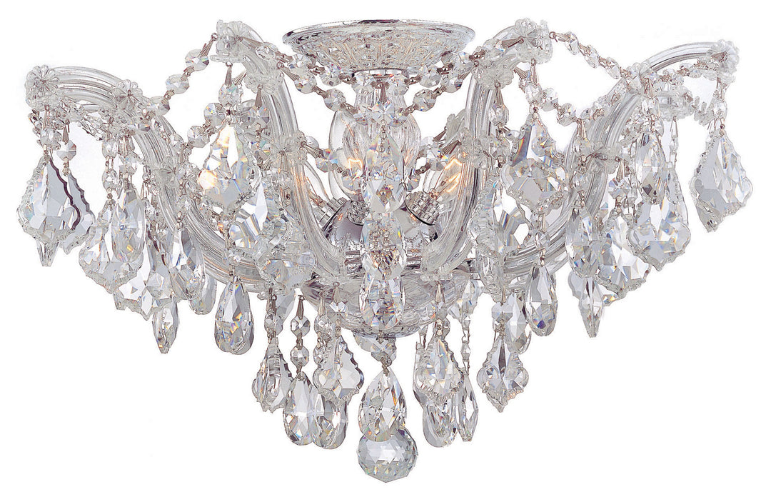 Maria Theresa Five Light Semi Flush Mount in Polished Chrome - available from The Lighting Shoppe, trusted by Canadian homeowners