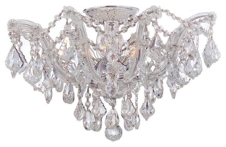 Maria Theresa Five Light Semi Flush Mount in Polished Chrome - available from The Lighting Shoppe, trusted by Canadian homeowners
