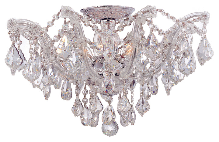 Maria Theresa Five Light Semi Flush Mount in Polished Chrome - available from The Lighting Shoppe, trusted by Canadian homeowners