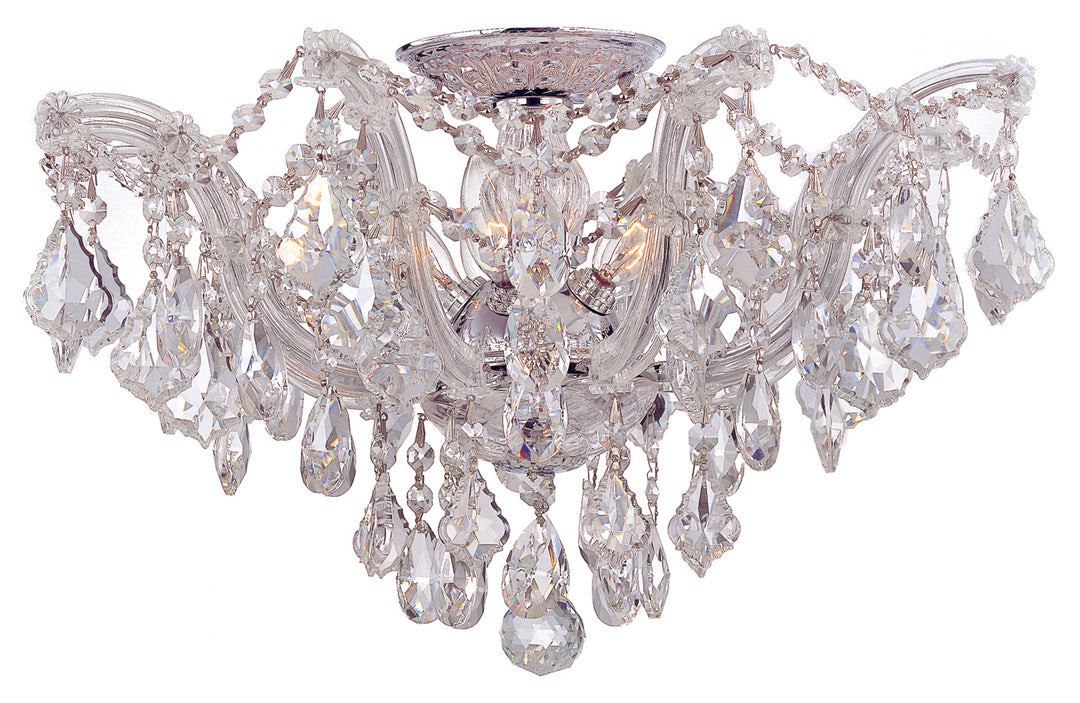 Maria Theresa Five Light Semi Flush Mount in Polished Chrome - available from The Lighting Shoppe, trusted by Canadian homeowners