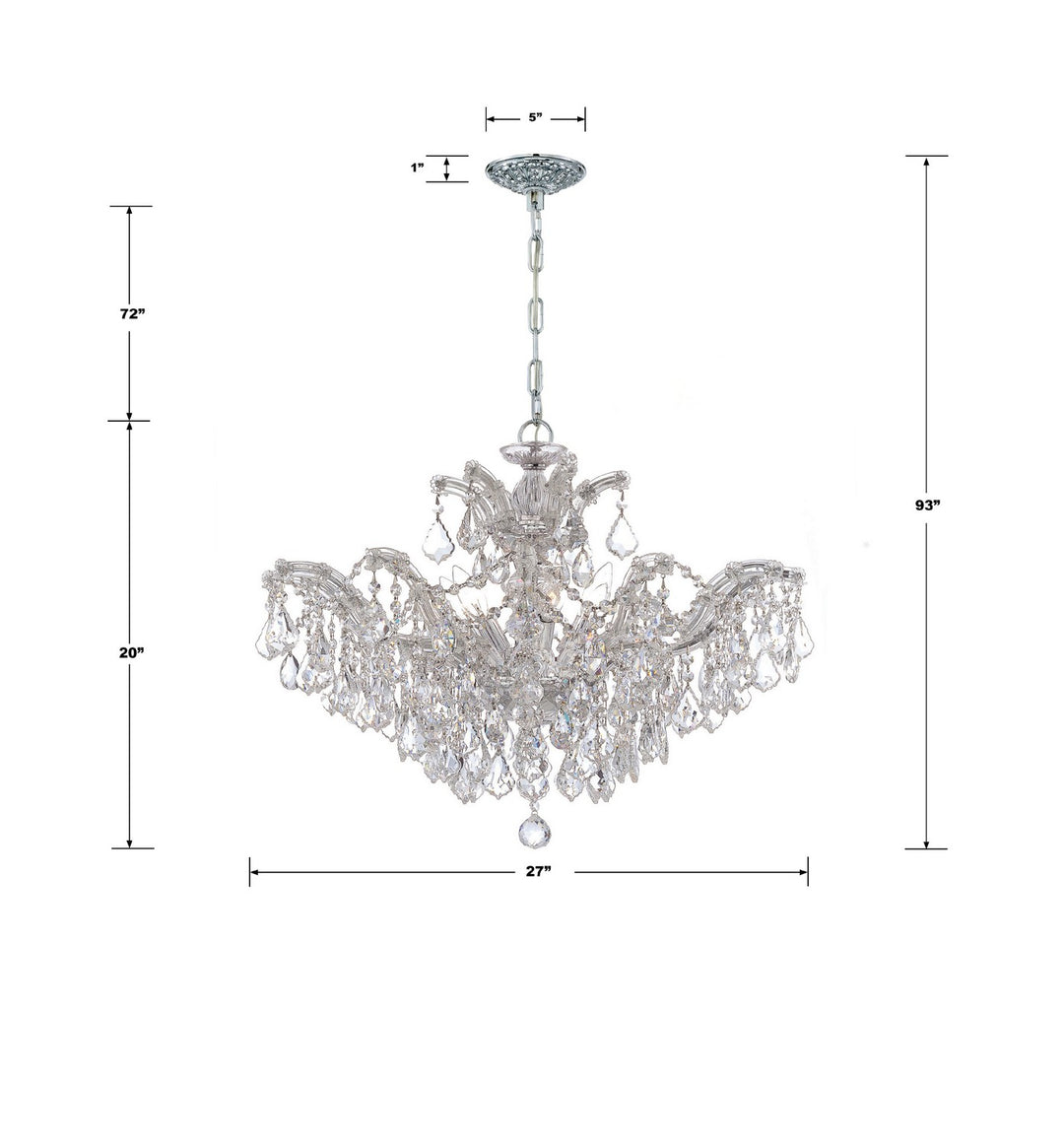 Crystorama - 4439-CH-CL-S - Six Light Chandelier - Maria Theresa - Polished Chrome