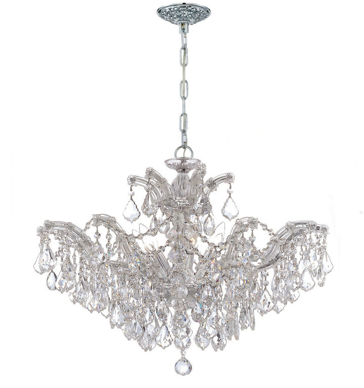Maria Theresa Six Light Chandelier in Polished Chrome - available from The Lighting Shoppe, trusted by Canadian homeowners