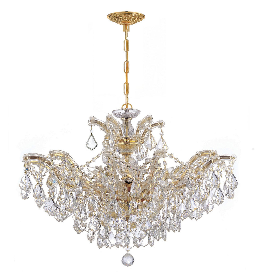 Maria Theresa Six Light Chandelier in Gold - available from The Lighting Shoppe, trusted by Canadian homeowners