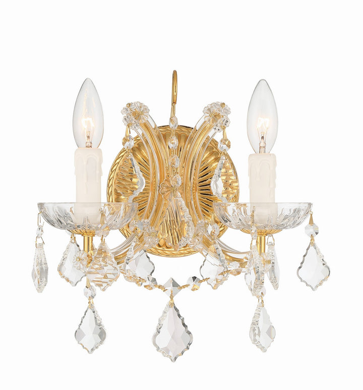 Maria Theresa Two Light Wall Sconce in Gold - available from The Lighting Shoppe, trusted by Canadian homeowners