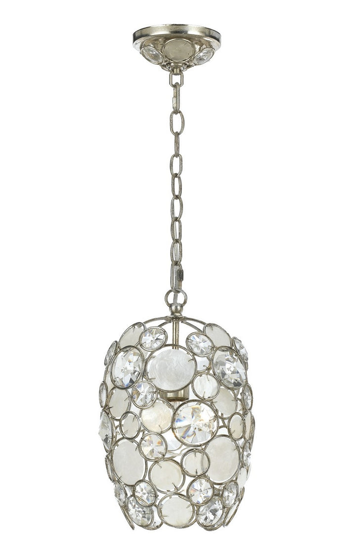 Palla One Light Mini Chandelier in Antique Silver - available from The Lighting Shoppe, trusted by Canadian homeowners