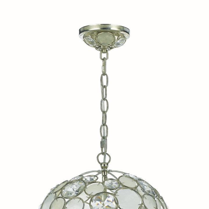 Crystorama - 527-SA - One Light Mini Chandelier - Palla - Antique Silver