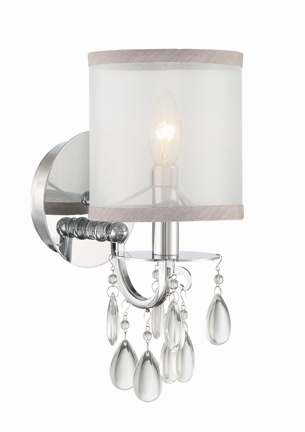Hampton One Light Wall Sconce in Polished Chrome - available from The Lighting Shoppe, trusted by Canadian homeowners