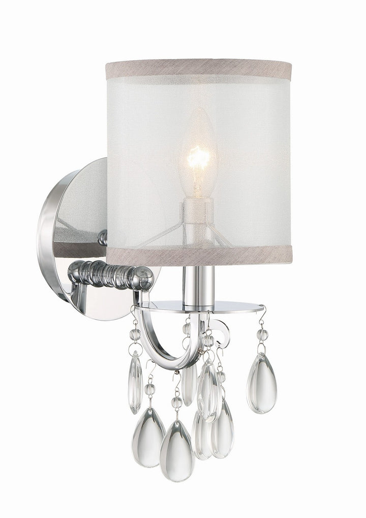 Hampton One Light Wall Sconce in Polished Chrome - available from The Lighting Shoppe, trusted by Canadian homeowners