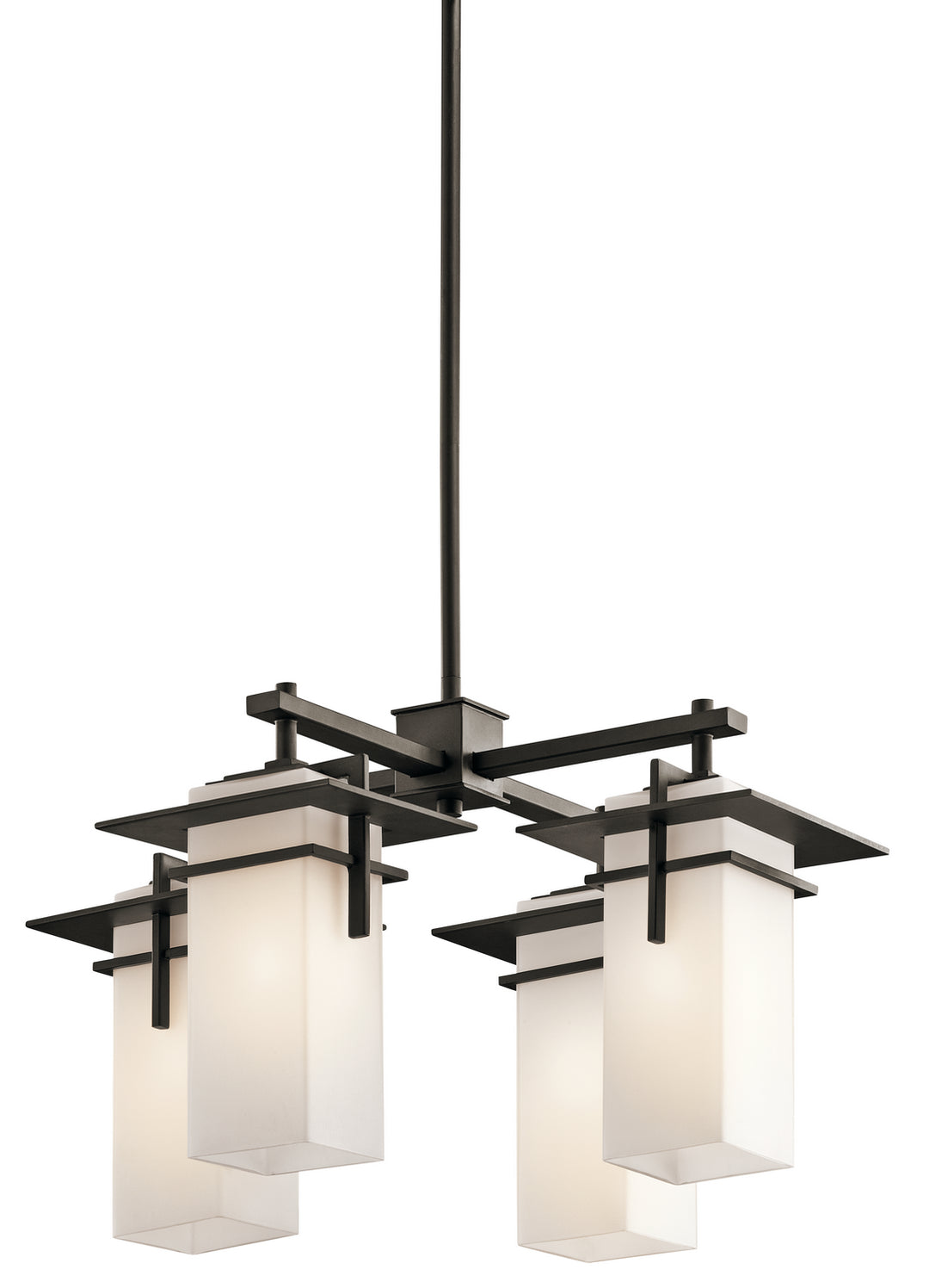 Kichler Canada - 49638OZ - Four Light Outdoor Chandelier - Caterham - Olde Bronze