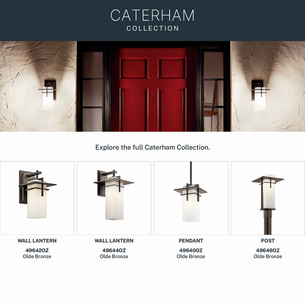 Kichler Canada - 49640OZ - One Light Outdoor Pendant - Caterham - Olde Bronze
