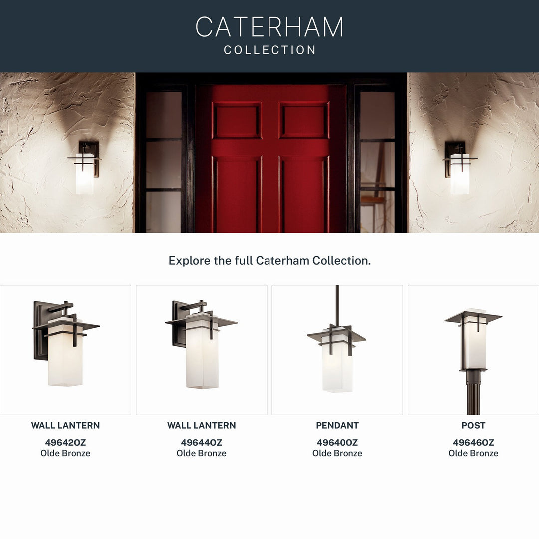 Kichler Canada - 49640OZ - One Light Outdoor Pendant - Caterham - Olde Bronze