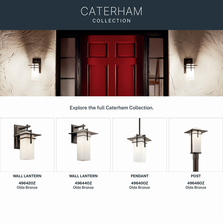 Kichler Canada - 49640OZ - One Light Outdoor Pendant - Caterham - Olde Bronze