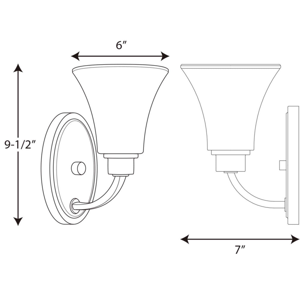Progress Canada - P2000-09 - One Light Bath Bracket - Joy - Brushed Nickel