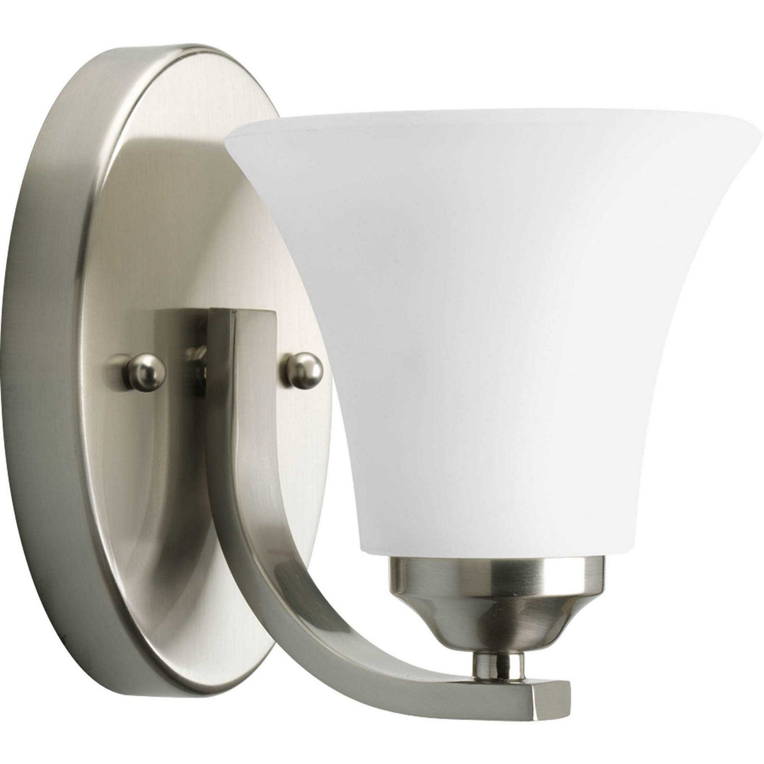 Adorn One Light Bath Bracket in Brushed Nickel - available from The Lighting Shoppe, trusted by Canadian homeowners