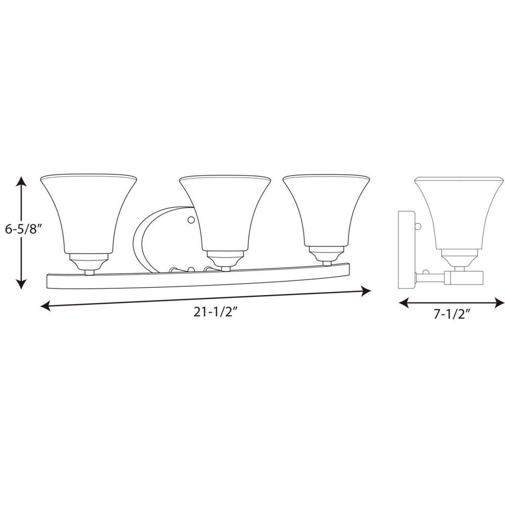 Progress Canada - P2010-09 - Three Light Bath Bracket - Adorn - Brushed Nickel