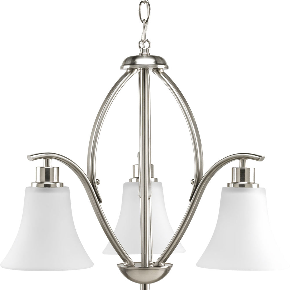 Progress Canada - P4489-09 - Three Light Chandelier - Joy - Brushed Nickel