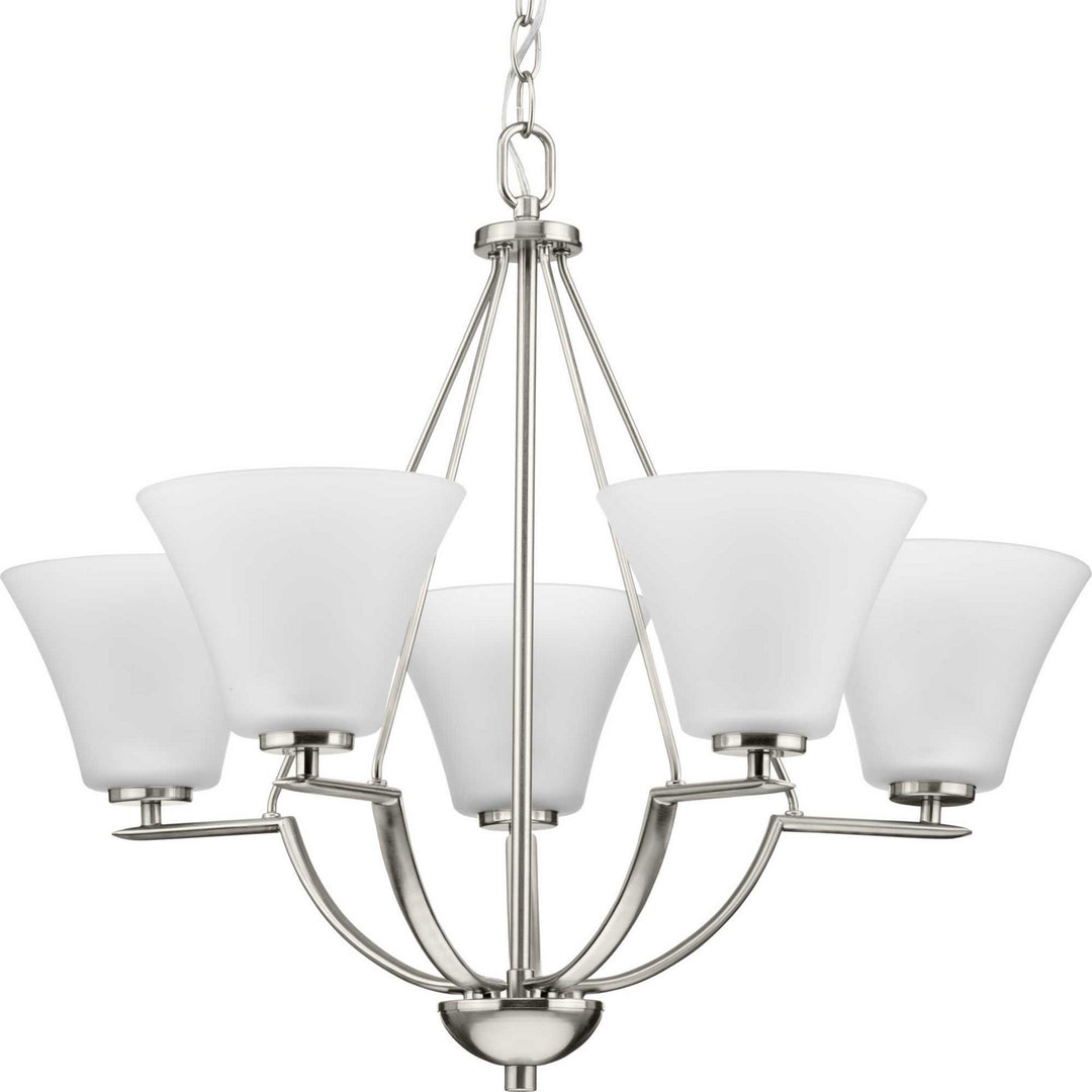 Progress Canada - P4623-09 - Five Light Chandelier - Bravo - Brushed Nickel
