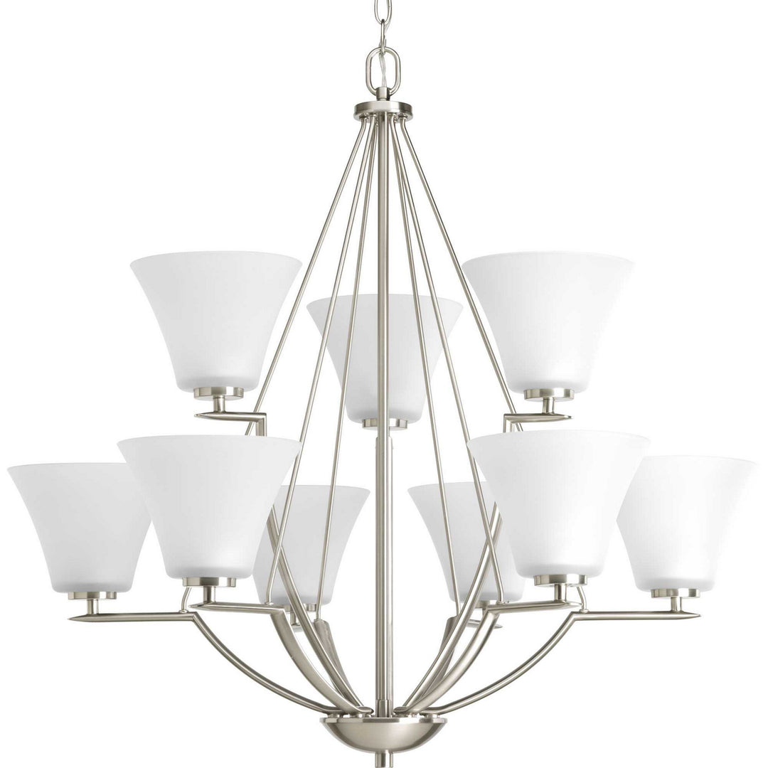 Progress Canada - P4625-09 - Nine Light Chandelier - Bravo - Brushed Nickel
