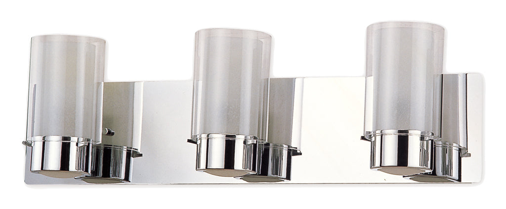 DVI Canada - DVP9043CH-OP - Three Light Vanity - Essex - Chrome w/Half Opal Glass