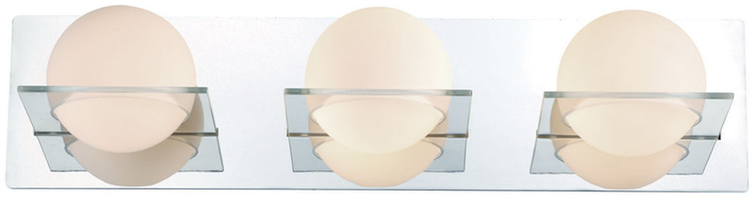 DVI Canada - DVP0943CH-OP - Three Light Vanity - Io - Chrome w/Half Opal Glass