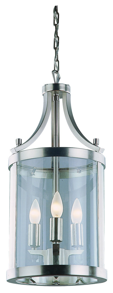 DVI Canada - DVP4410SN - Three Light Foyer Pendant - Niagara - Satin Nickel