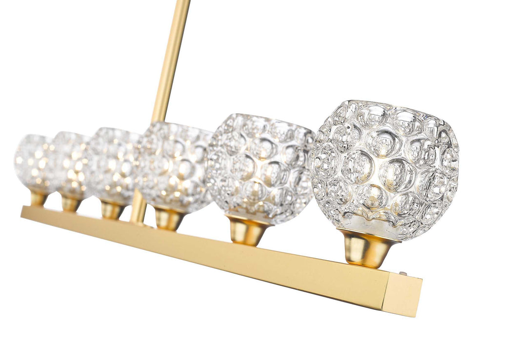 Papillon 6-Light Linear Suspension Dining Light thelightingshoppe.ca