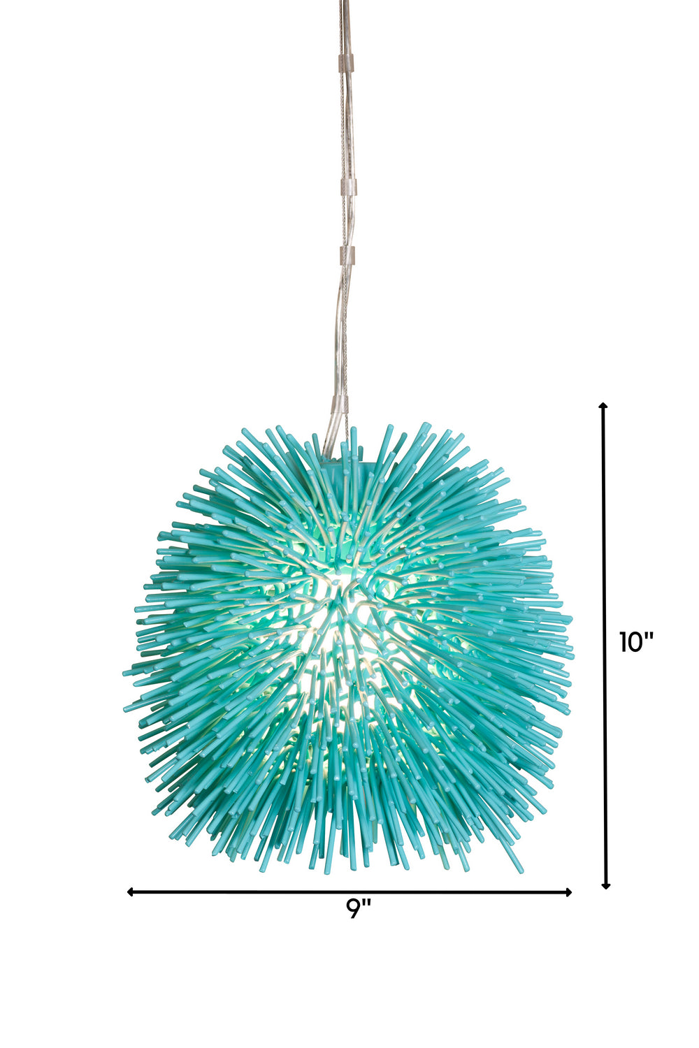 Varaluz - 169M01AQ - One Light Mini Pendant - Urchin - Aqua Velvet