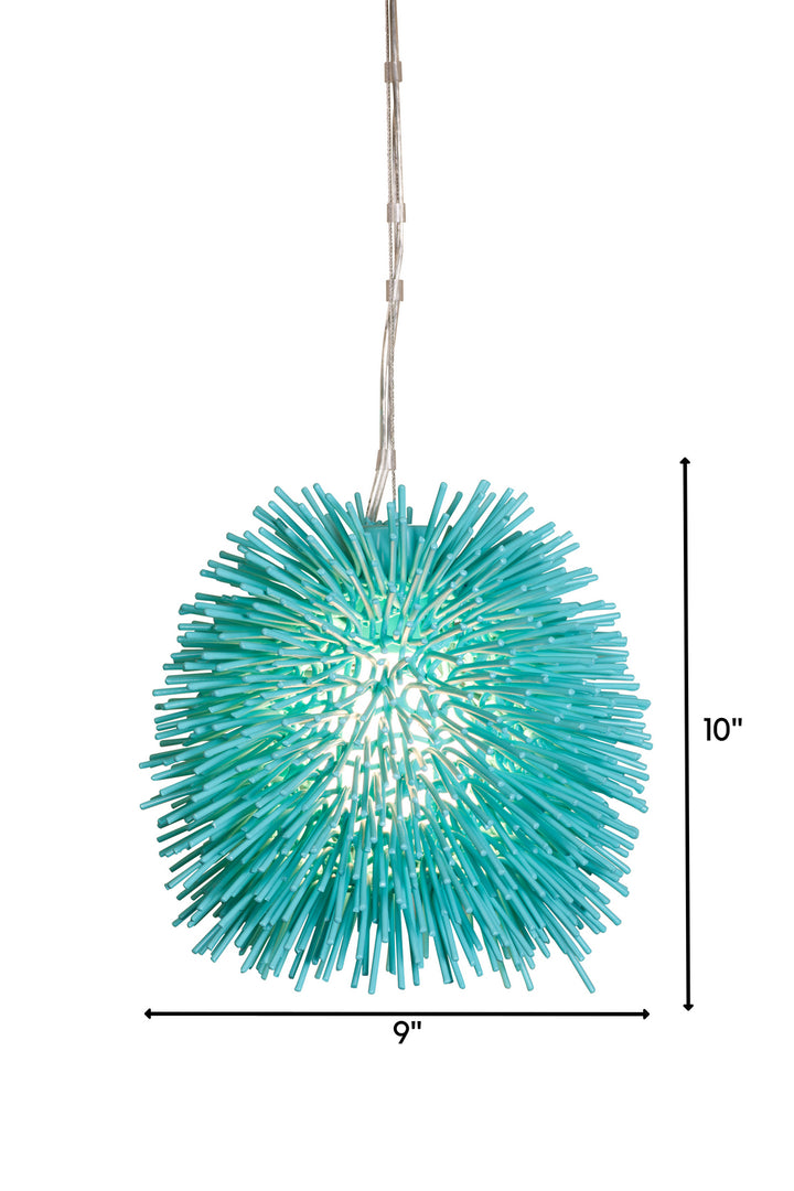 Varaluz - 169M01AQ - One Light Mini Pendant - Urchin - Aqua Velvet