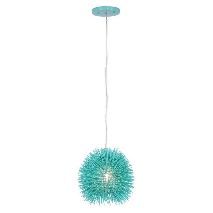 Varaluz - 169M01AQ - One Light Mini Pendant - Urchin - Aqua Velvet
