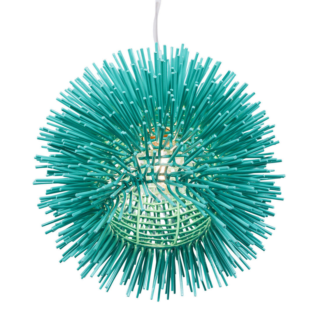 Varaluz - 169M01AQ - One Light Mini Pendant - Urchin - Aqua Velvet