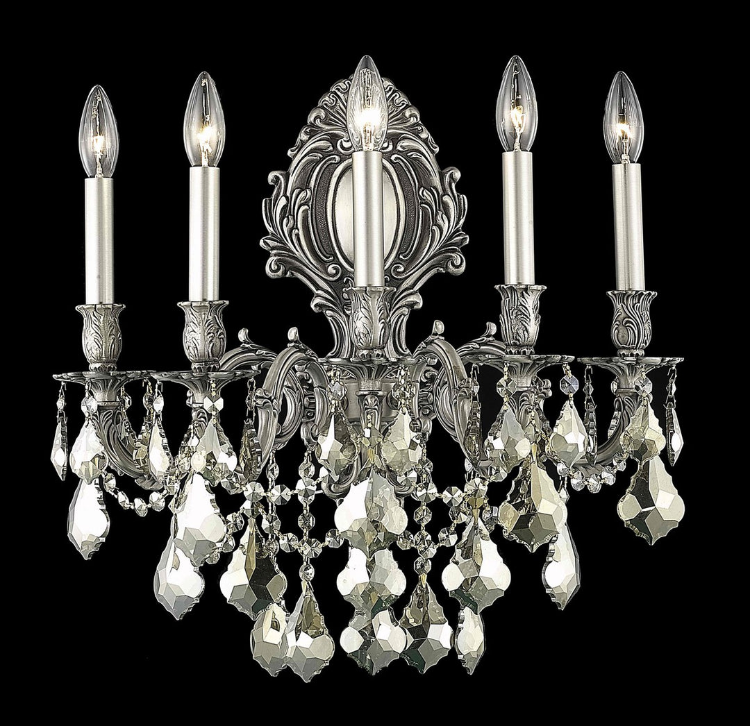 Monarch Five Light Wall Sconce in Pewter - available from The Lighting Shoppe, trusted by Canadian homeowners