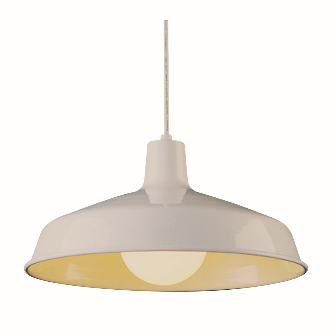 Sherman One Light Pendant in White - available from The Lighting Shoppe, trusted by Canadian homeowners