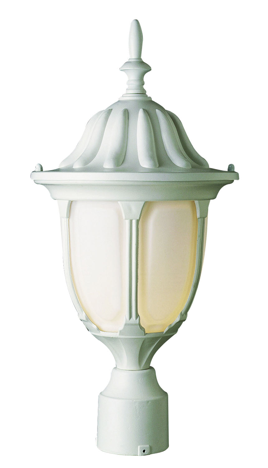 Hamilton One Light Postmount Lantern in White - available from The Lighting Shoppe, trusted by Canadian homeowners