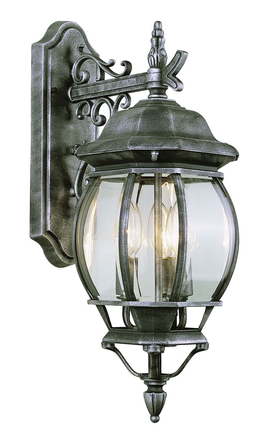 Francisco Three Light Wall Lantern in Swedish Iron - available from The Lighting Shoppe, trusted by Canadian homeowners