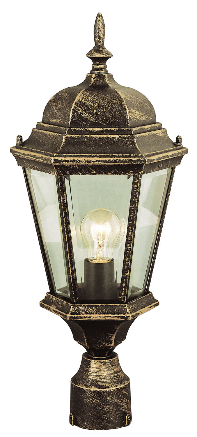 San Rafael One Light Postmount Lantern in Black Copper - available from The Lighting Shoppe, trusted by Canadian homeowners