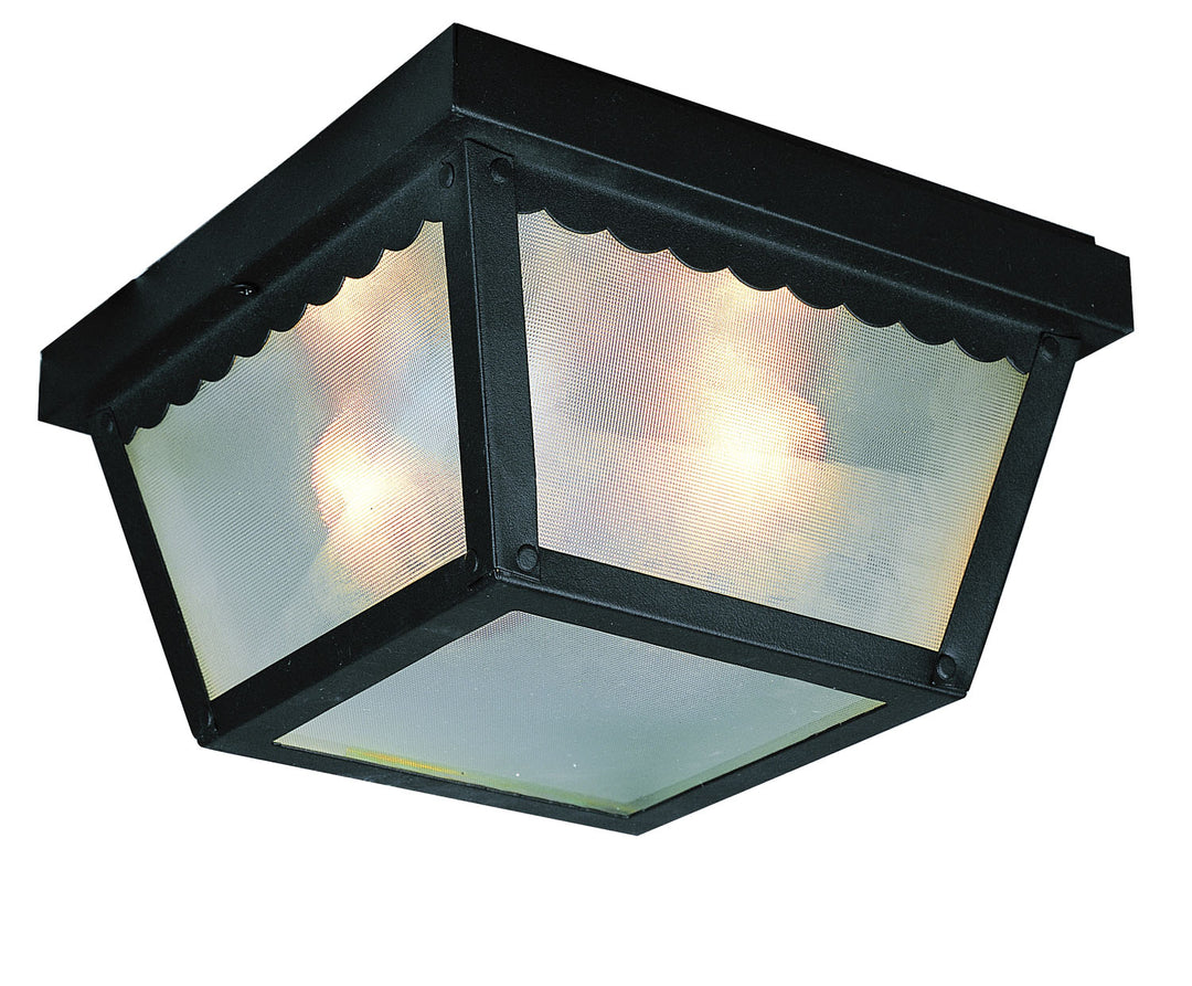 Samantha Two Light Flushmount Lantern in Black - available from The Lighting Shoppe, trusted by Canadian homeowners