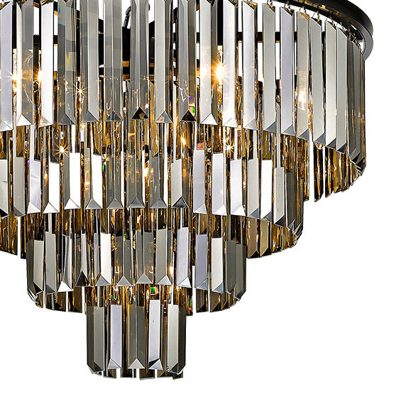 Morgan 12-Light Matte Black Crystal Chandelier by Modition Lighting