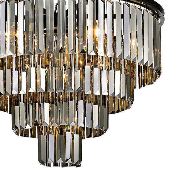Morgan 12-Light Matte Black Crystal Chandelier by Modition Lighting Mirage Lighting Group