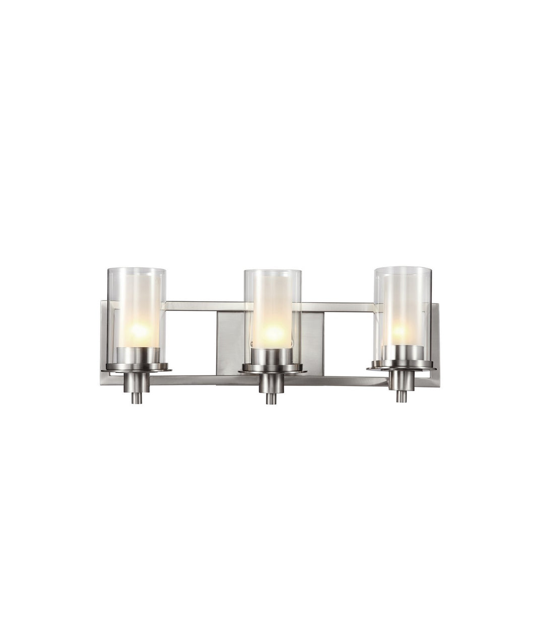 Odyssey Three Light Vanity Bar in Brushed Nickel - available from The Lighting Shoppe, trusted by Canadian homeowners