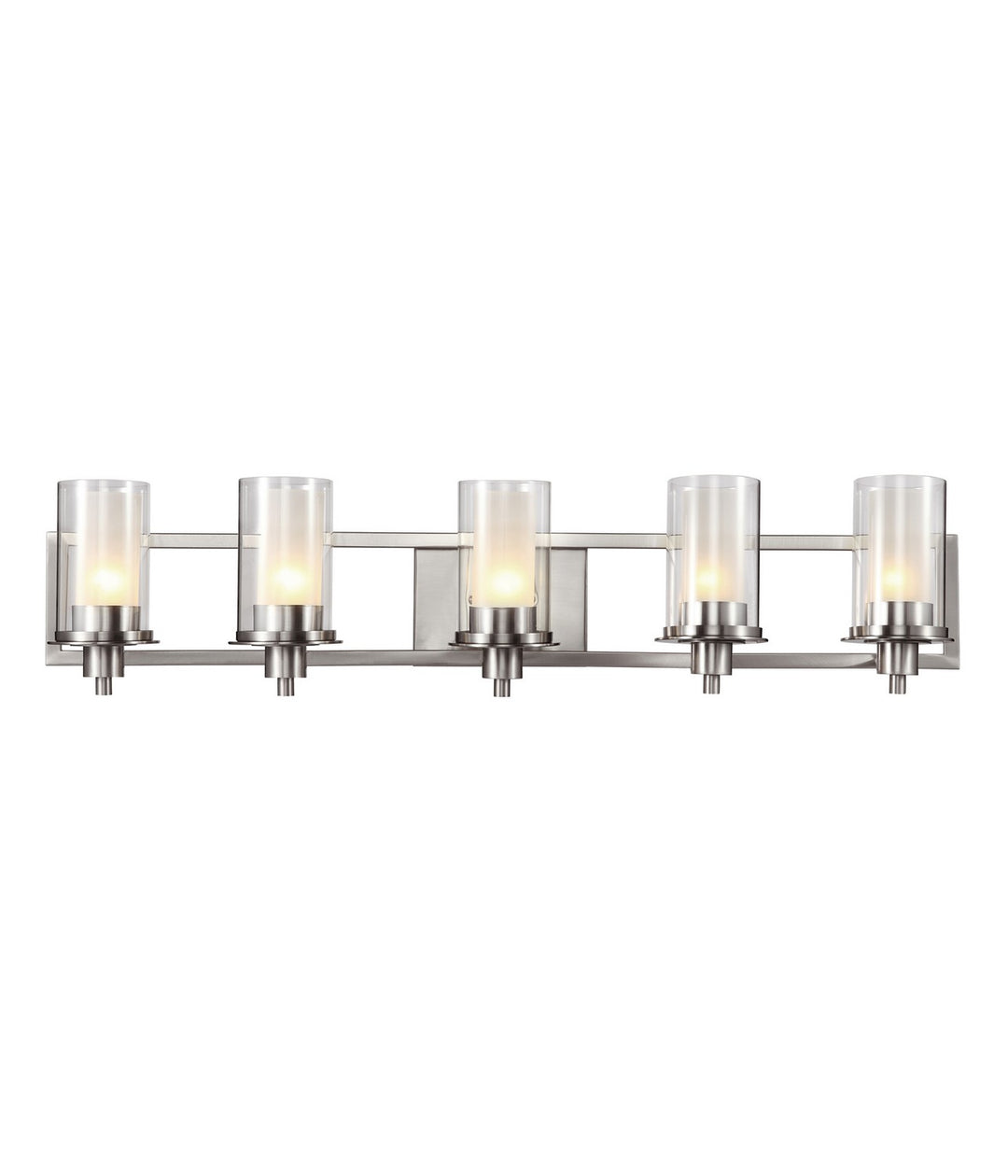 Odyssey Five Light Vanity Bar in Brushed Nickel - available from The Lighting Shoppe, trusted by Canadian homeowners
